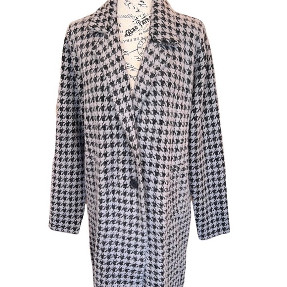 Max Studio Houndstooth Pattern Duster π©Άπ€π€ - Picture 1 of 14